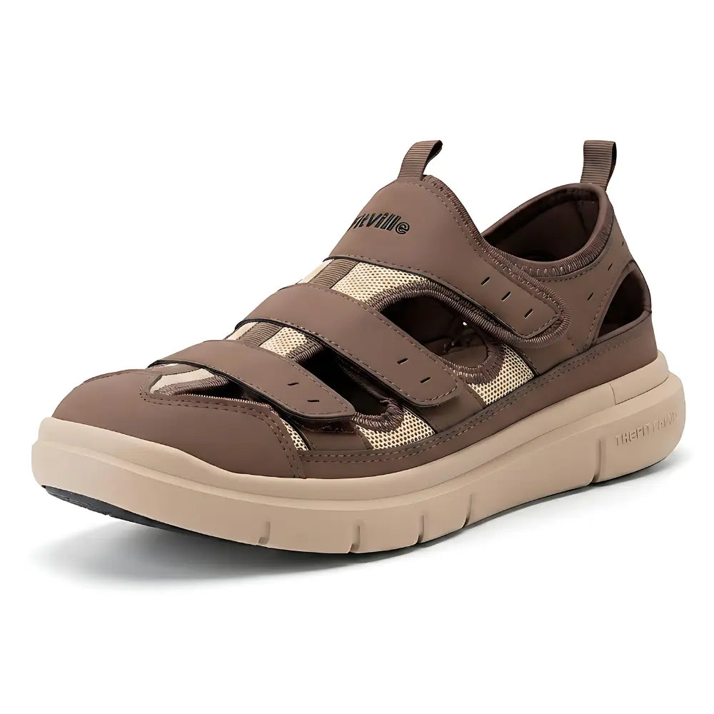 Braun Sandalen für Breite Füße Herren