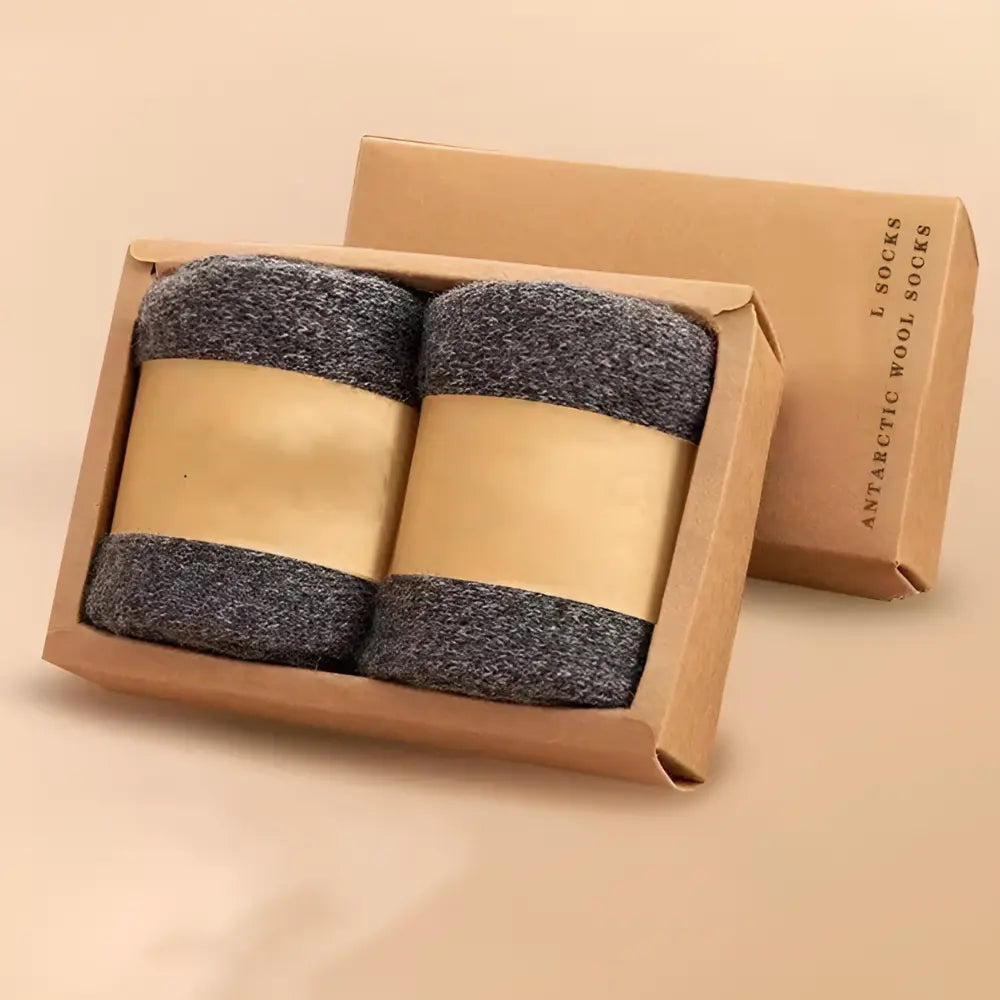 Dunkelgrau Merino Wolle Socken