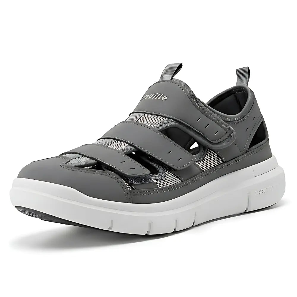 Grau Sandalen für Breite Füße Herren