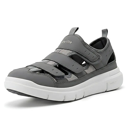 Grau Sandalen für Breite Füße Herren