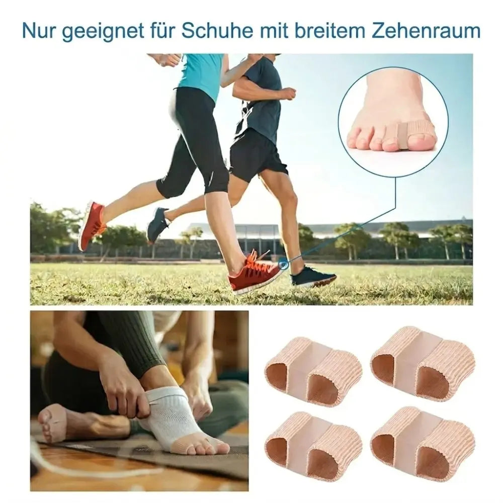 Hammerzehen Schiene Sport Laufen breiter Zehenraum 4 Stueck