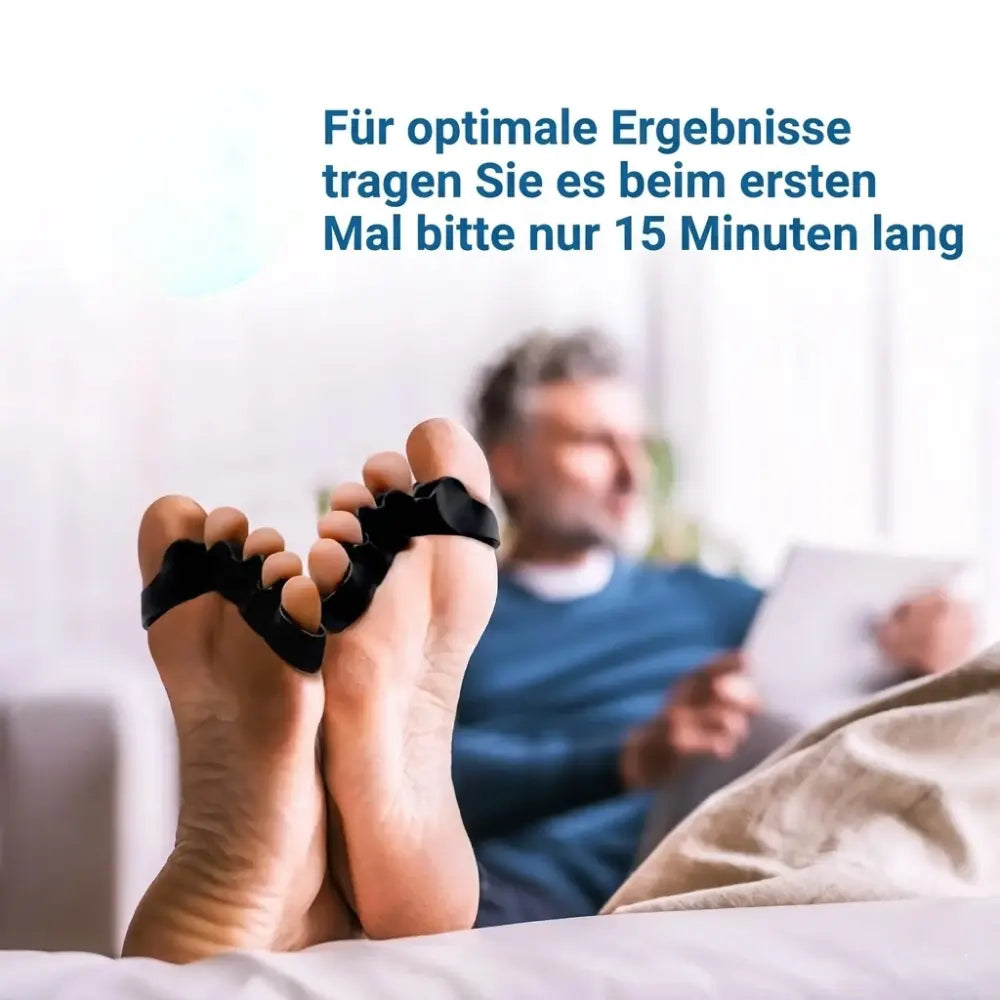 Zehenseparator Silikon getragen – 15 Minuten täglich für optimale Ergebnisse