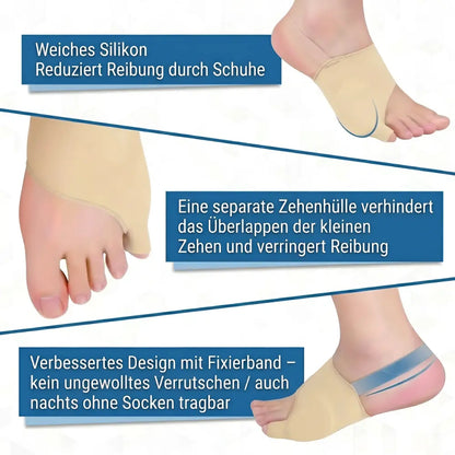 Zehenspreizer kleiner Zeh – weiches Silikon, kein Verrutschen, nachts tragbar