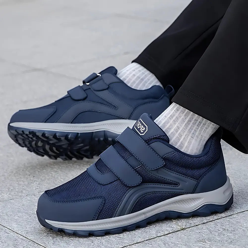 diabetikerschuhe herren doppelklettverschluss outdoor gehend blau