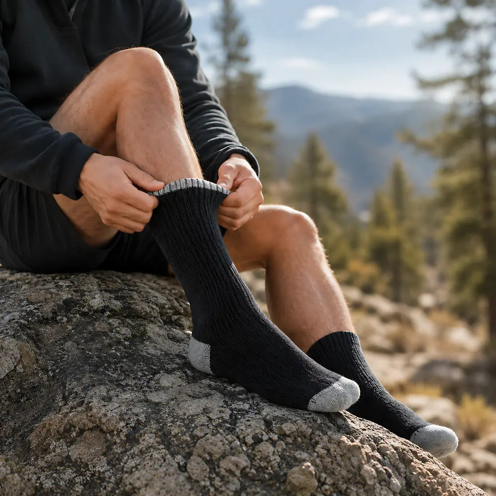 dicke wintersocken einfaches anziehen elastischer bund