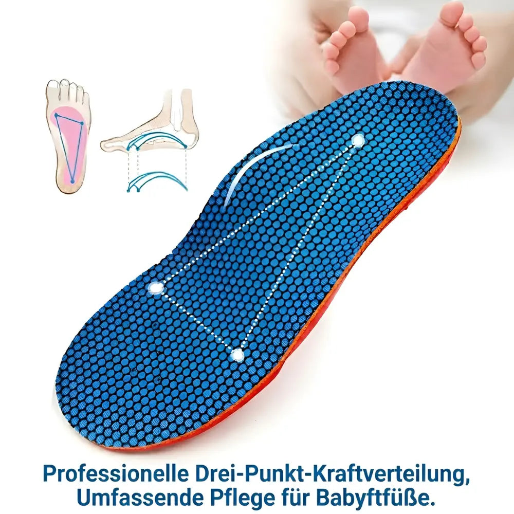 einlegesohlen kinder drei punkt kraftverteilung babyfuesse