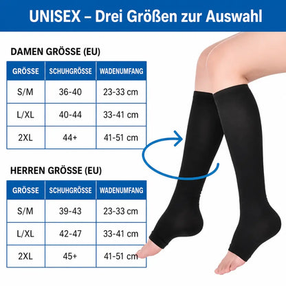 groessentabelle flug kompressionsstruempfe damen herren eu