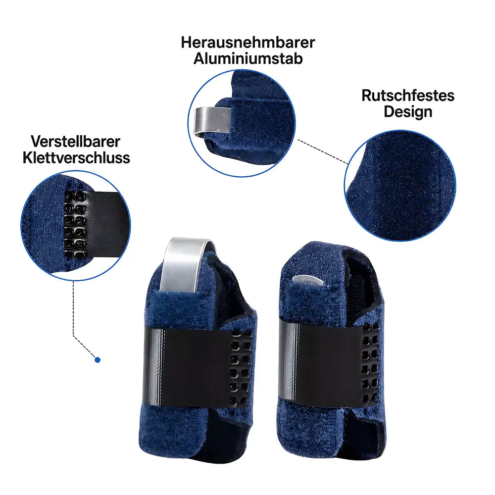 hammerzehen korrektor mechanismus aluminiumstab klettverschluss rutschfest