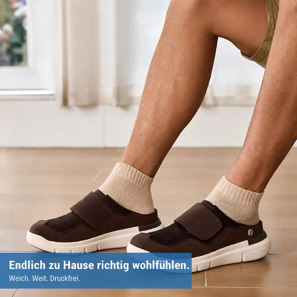 hausschuhe herren breite fuesse komfort zuhause klettverschluss