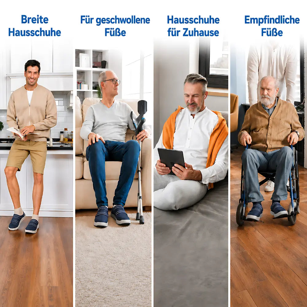 hausschuhe herren orthopaedisch weite passform maenner alltag