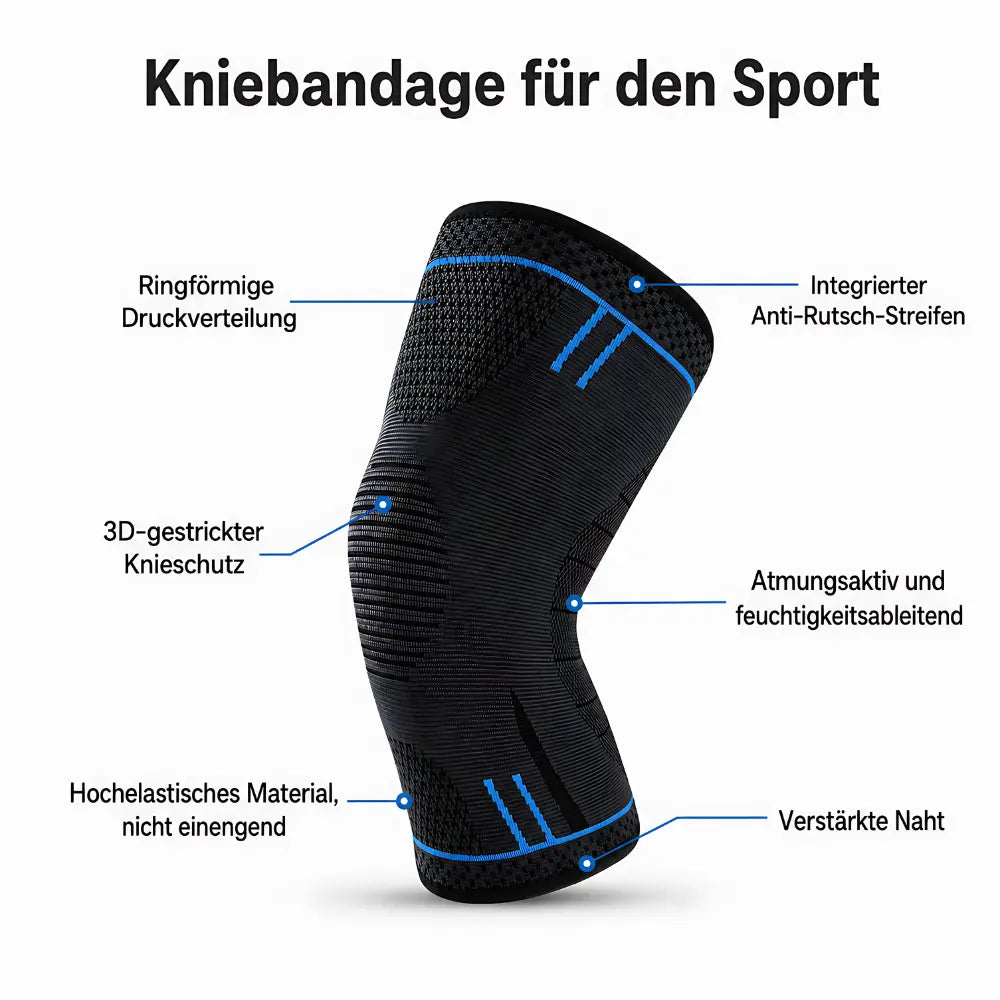 kniebandage kompression material qualitaet und verarbeitung