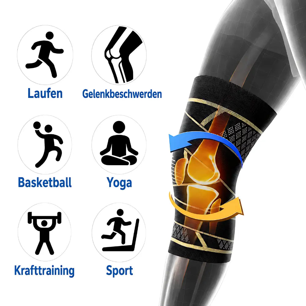 kniebandage mit riemen anwendungsbereiche sport alltag