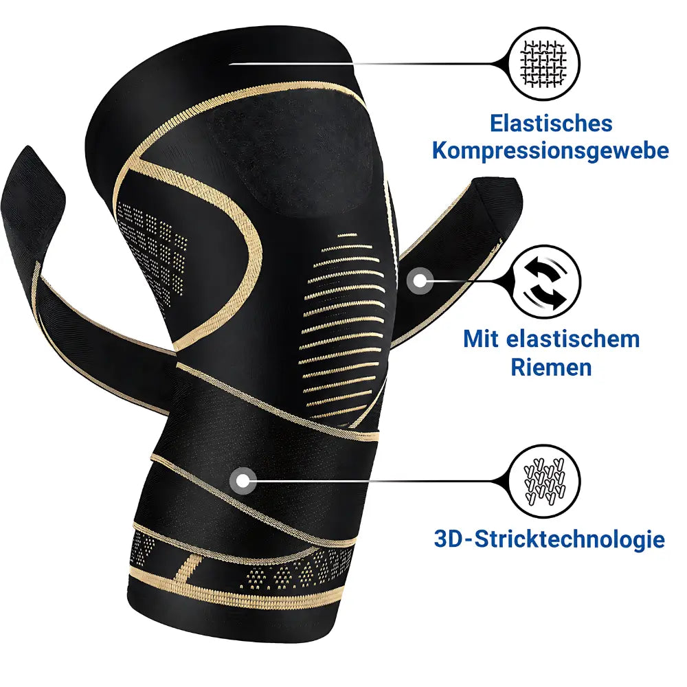 kniebandage mit riemen elastisches gewebe funktionsweise