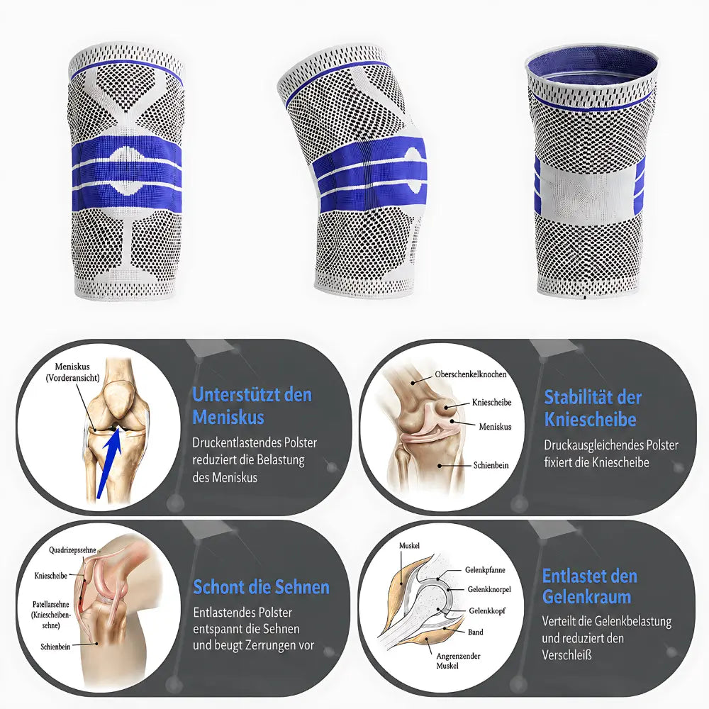 kniebandage orthopaedisch anatomie meniskus kniescheibe erklaert