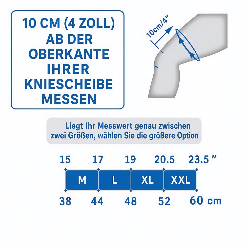 kniebandage orthopaedisch groessentabelle und messanleitung
