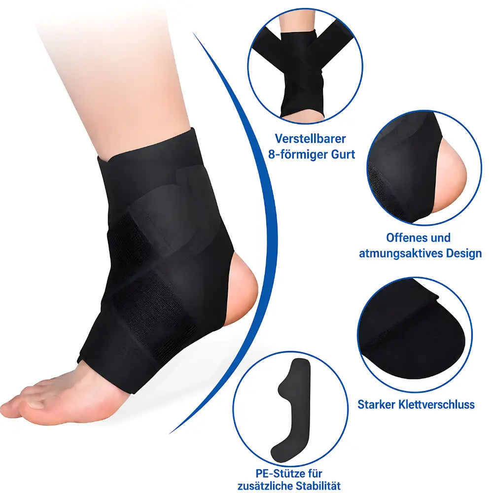 knoechelbandage sport 8 gurt klettverschluss pe stuetze atmungsaktiv