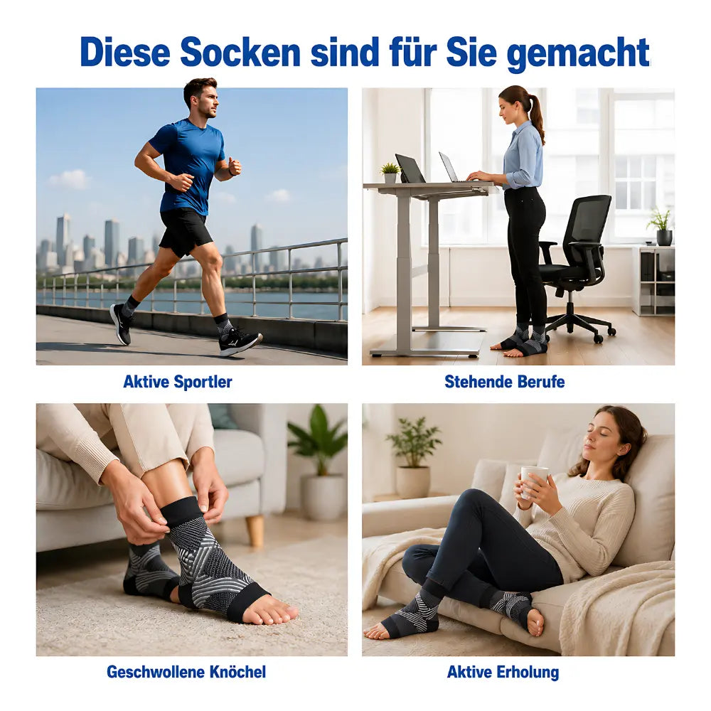 kompressionssocken knöchel indikationen sport beruf erholung