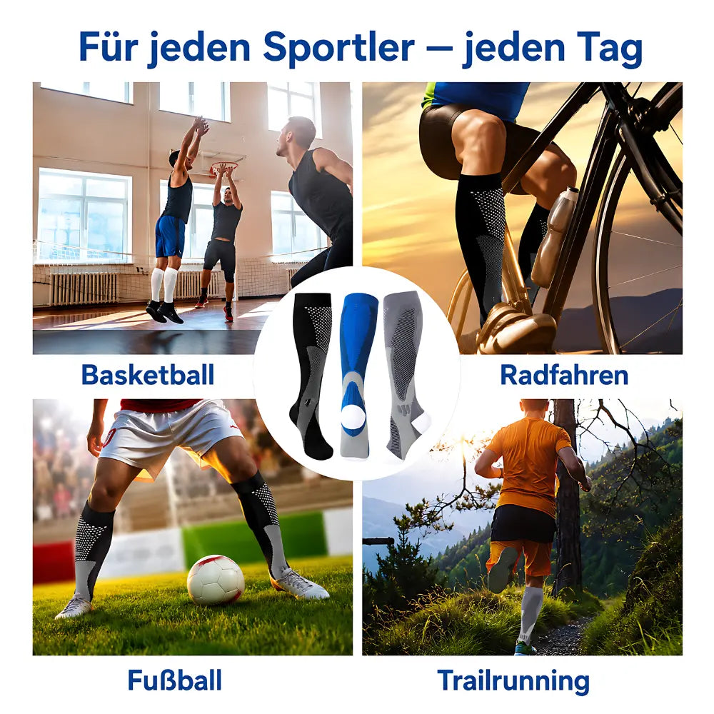 kompressionssocken sport alle sportarten aktiv jeden tag