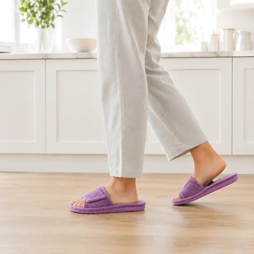 orthopadische hausschuhe damen lila alltag kueche gehen
