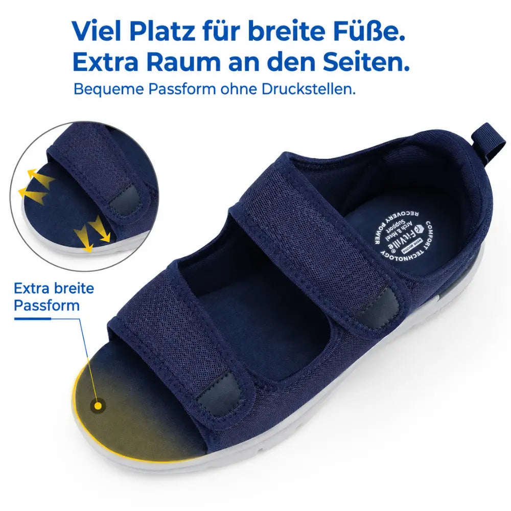 orthopädische sandalen herren extra breite passform weite zehenbox