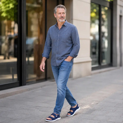 orthopädische sandalen herren gehen stadt weite passform komfort 