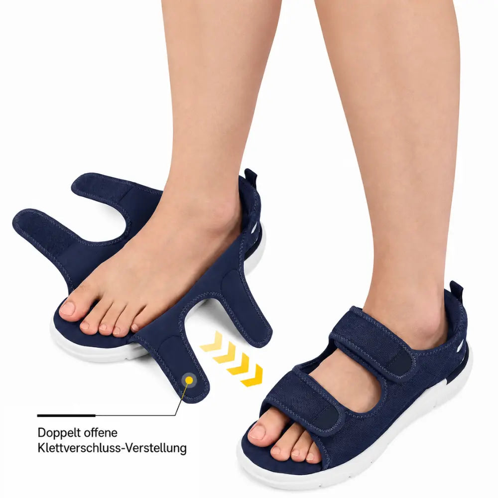 orthopädische sandalen herren klettverschluss anziehen weite passform