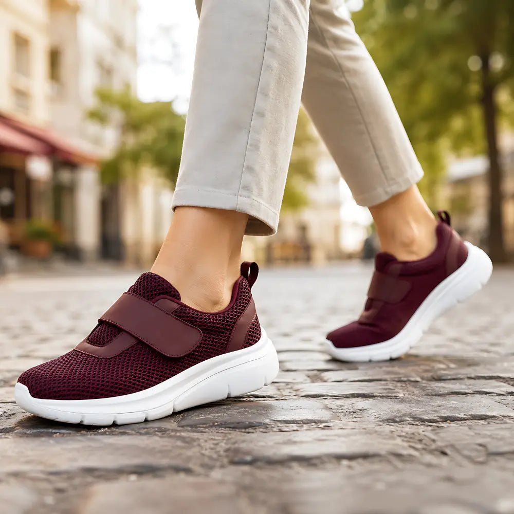 orthopadische sneaker damen bordeaux pflaster dynamisch