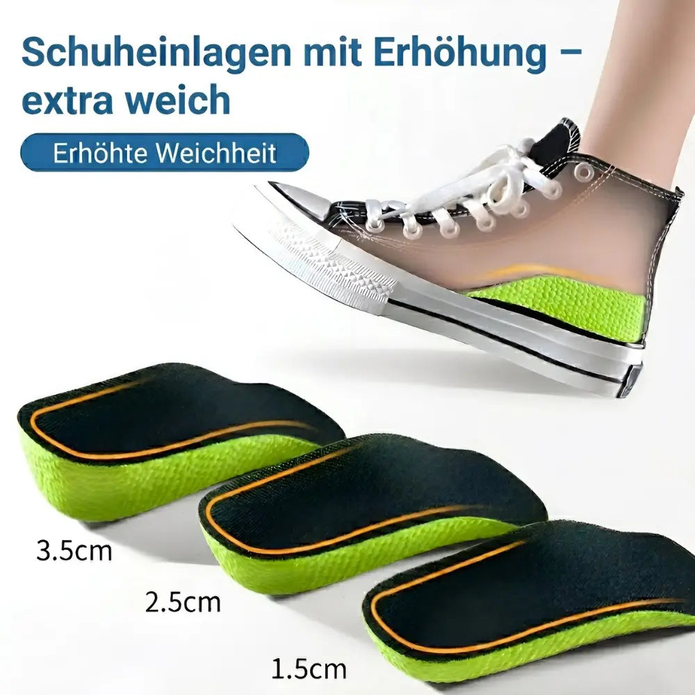 schuheinlagen erhoehung memory schaum weich 1.5 to 3.5cm sneaker