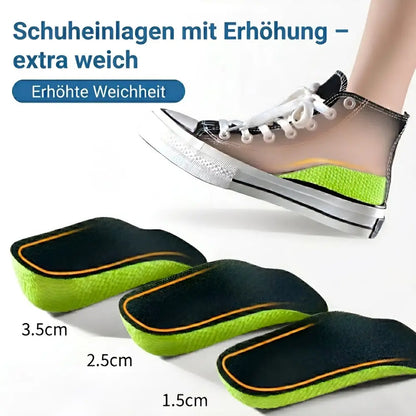schuheinlagen erhoehung memory schaum weich 1.5 to 3.5cm sneaker